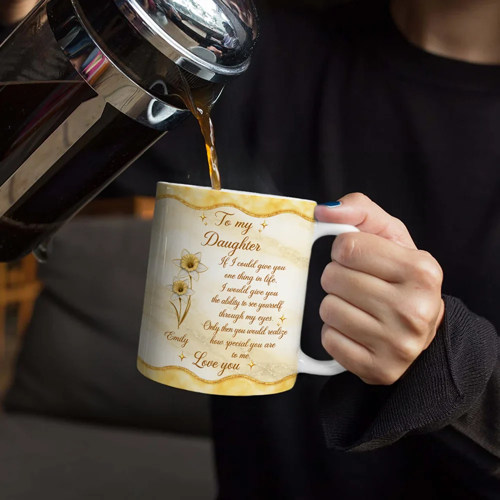 Mom And Daughter How Special You Are To Me - Personalized White Edge-to-Edge Mug - Image 4