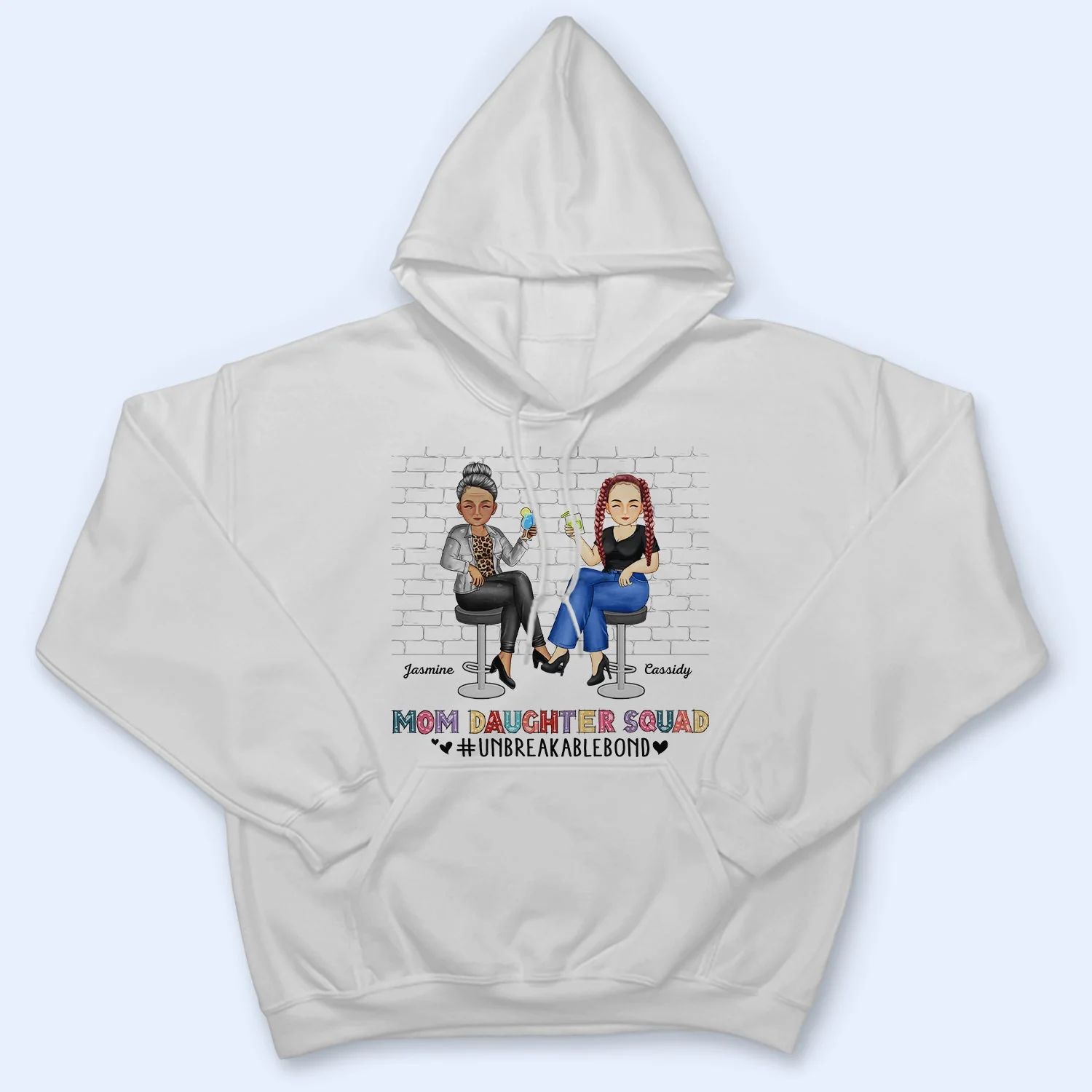 Mom Daughter Squad Unbreakable Bond - Birthday, Loving Gift For Mother, Mama, Grandma, Grandmother - Personalized Custom T Shirt - Image 4