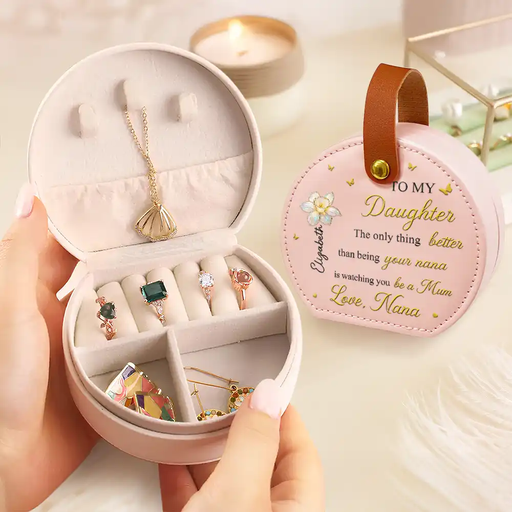 Mom Daughter The Only Thing Better Than Being Your Mother - Personalized Jewelry Box With Handle - Image 3