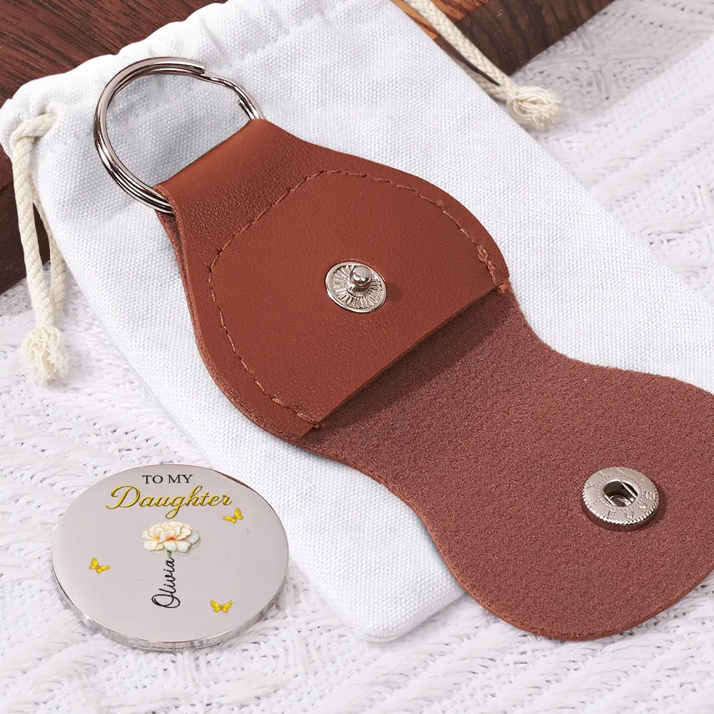 Mom Daughter The Only Thing Better Than Being Your Mother - Personalized Leather Pocket Hug - Image 2