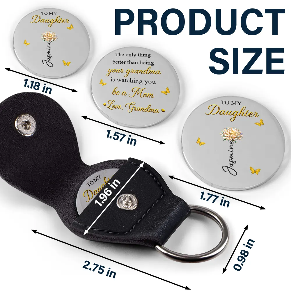 Mom Daughter The Only Thing Better Than Being Your Mother - Personalized Leather Pocket Hug - Image 5