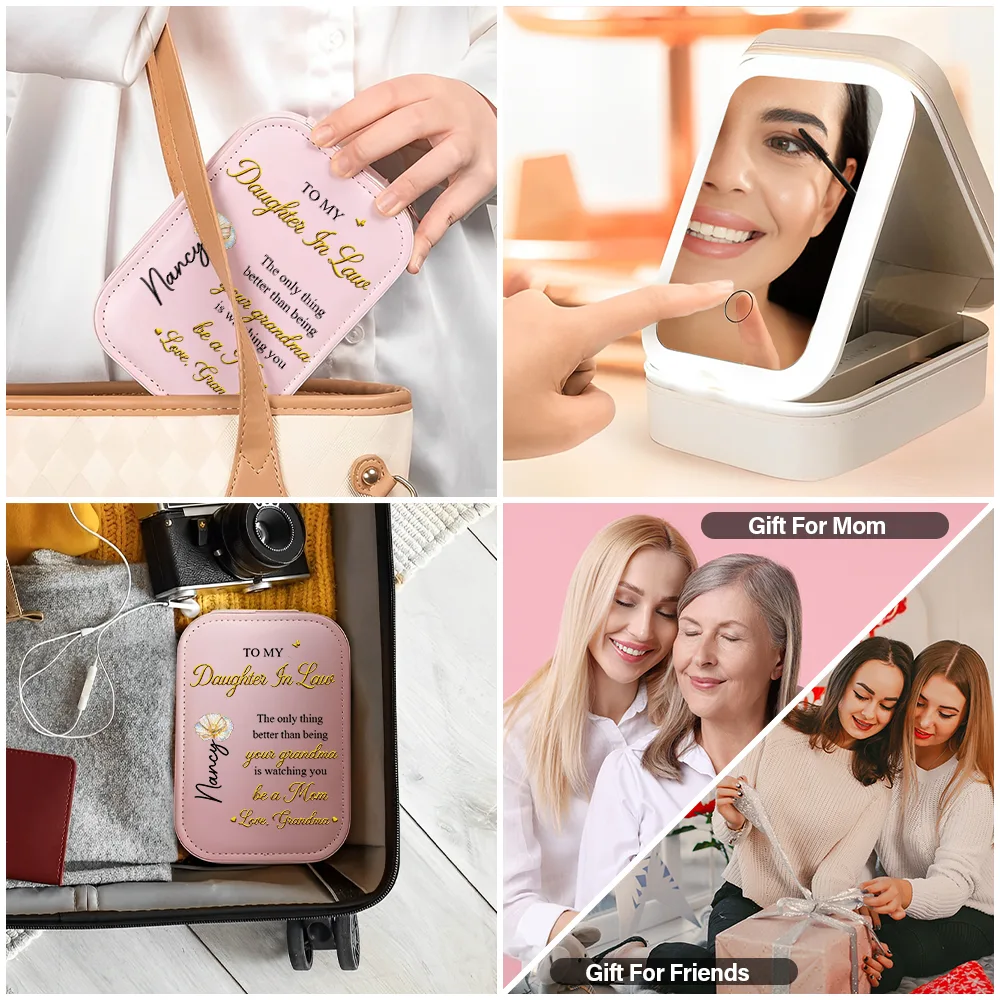 Mom Daughter The Only Thing Better Than Being Your Mother - Personalized Makeup Box With LED Mirror - Image 5