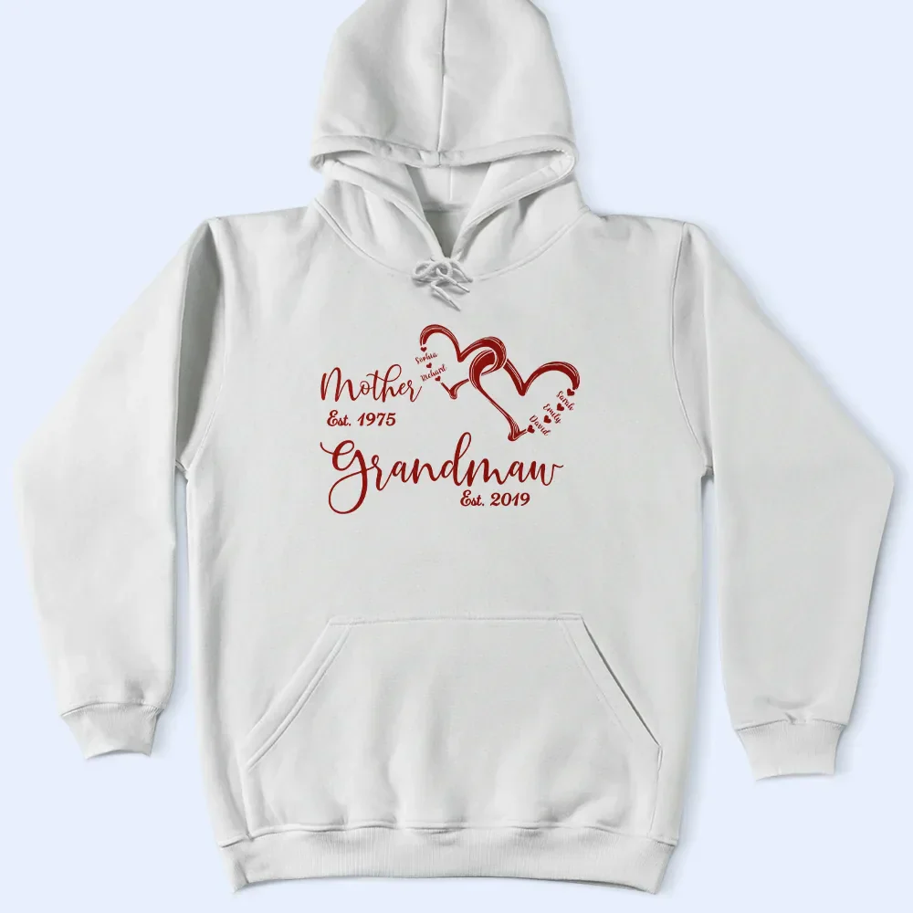 Mom Est Grandma Est - Personalized T Shirt - Image 4