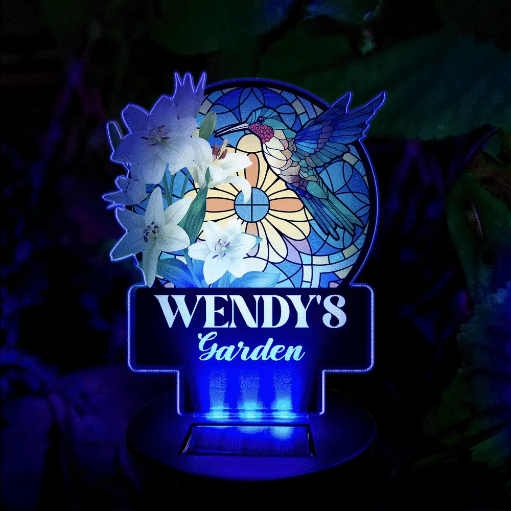 Mom Flowers Garden - Personalized Solar Light - Image 3