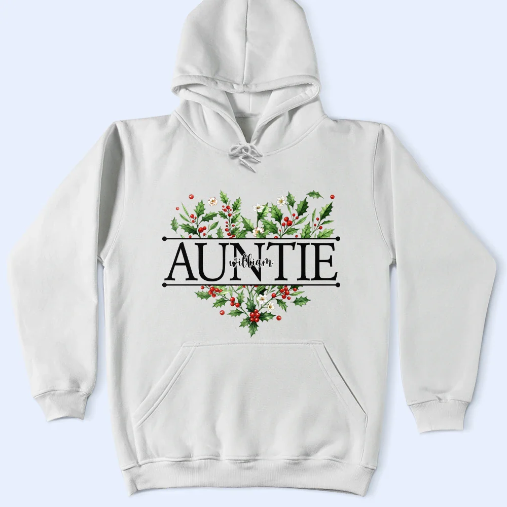 Mom Grandma Birth Flower Heart - Personalized T Shirt - Image 4