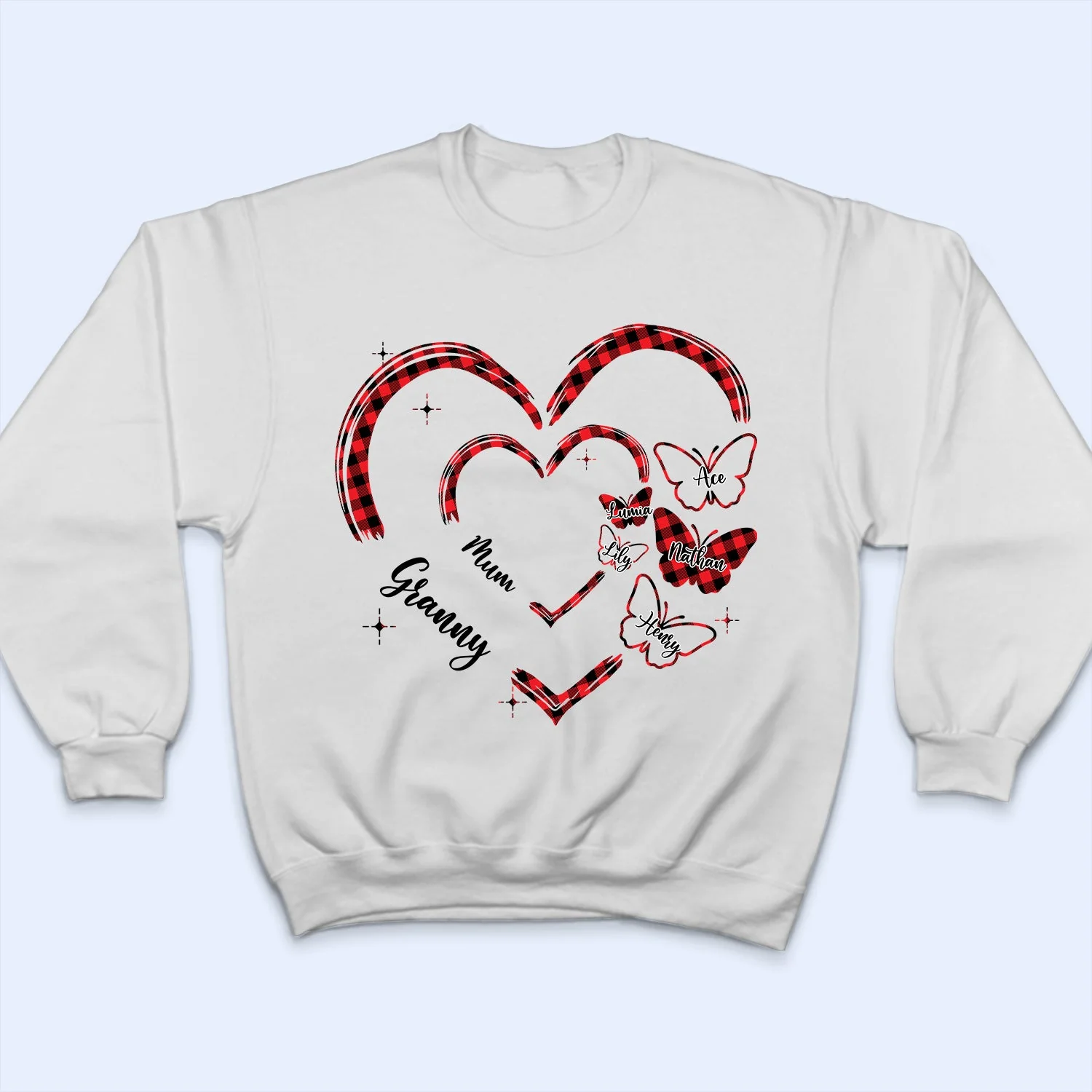 Mom Grandma Butterfly - Gift For Mother, Grandmother - Personalized T Shirt - Image 5