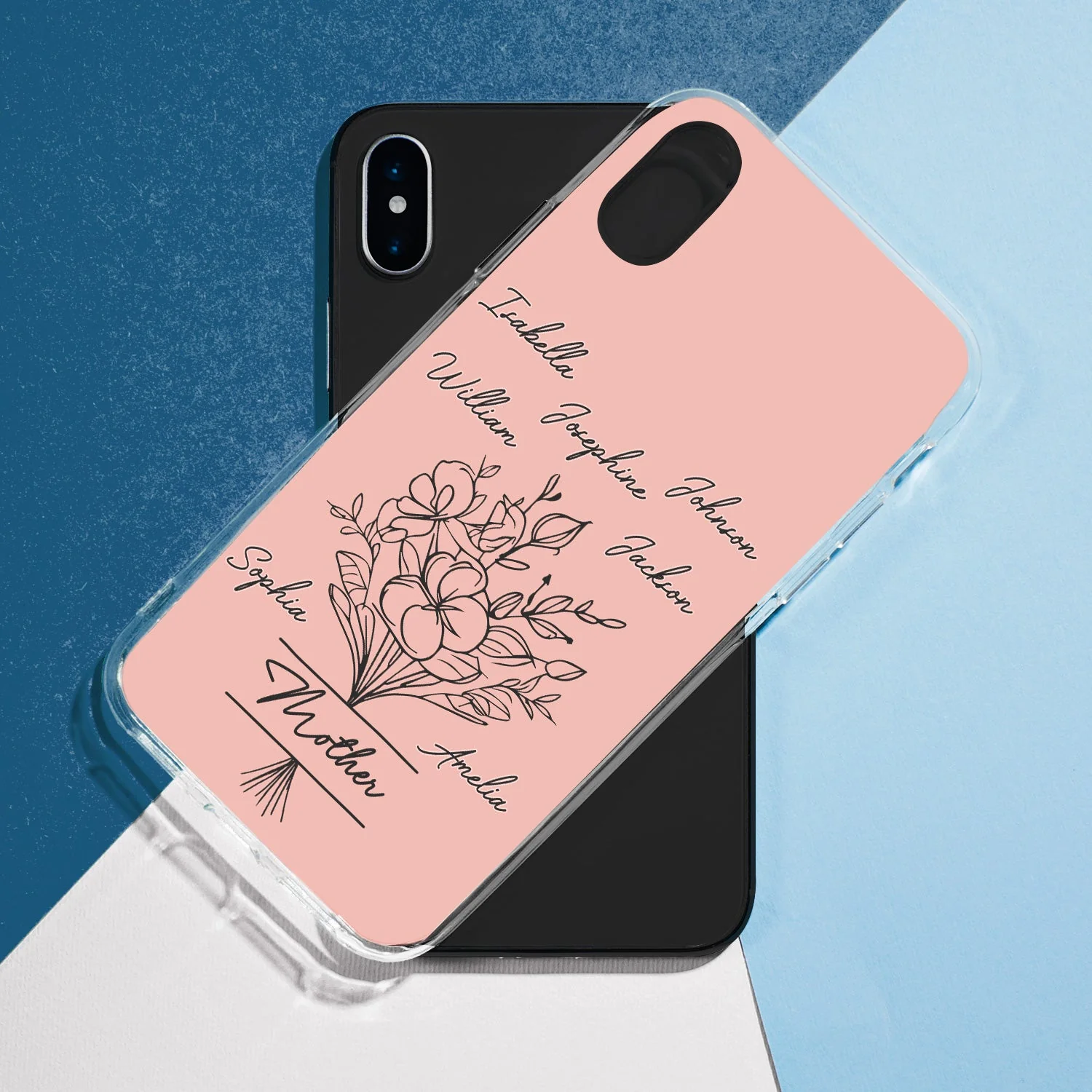 Mom Grandma Flower - Gift For Mother, Grandmother - Personalized Clear Phone Case - Image 5