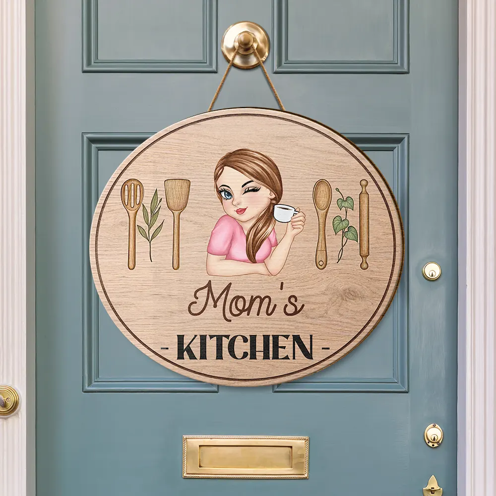 Mom Grandma Kitchen - Personalized Custom Shaped Wood Sign - Image 5