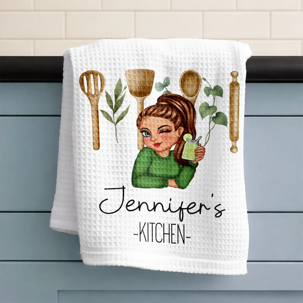 Mom Grandma Kitchen - Personalized Kitchen Towel - Image 3