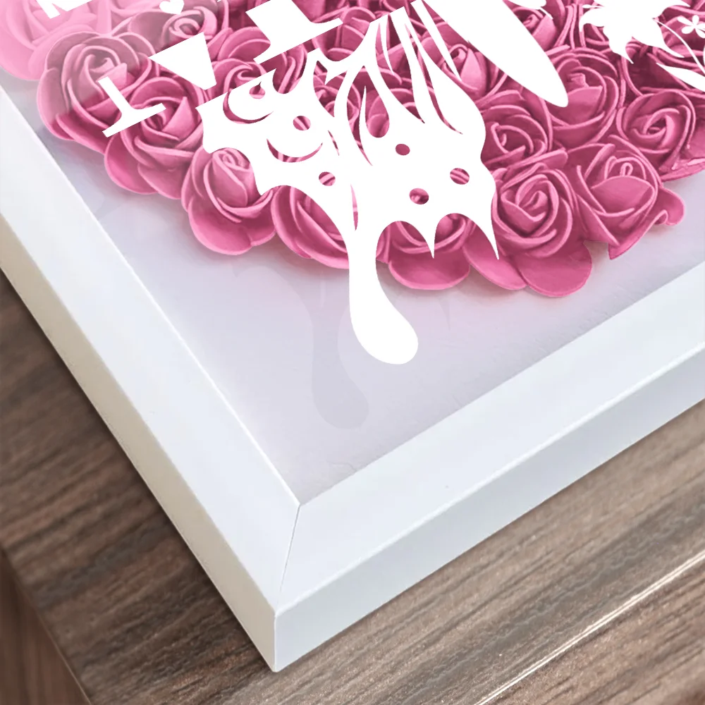 Mom Grandma Nana Butterfly - Personalized Flower Shadow Box - Image 4