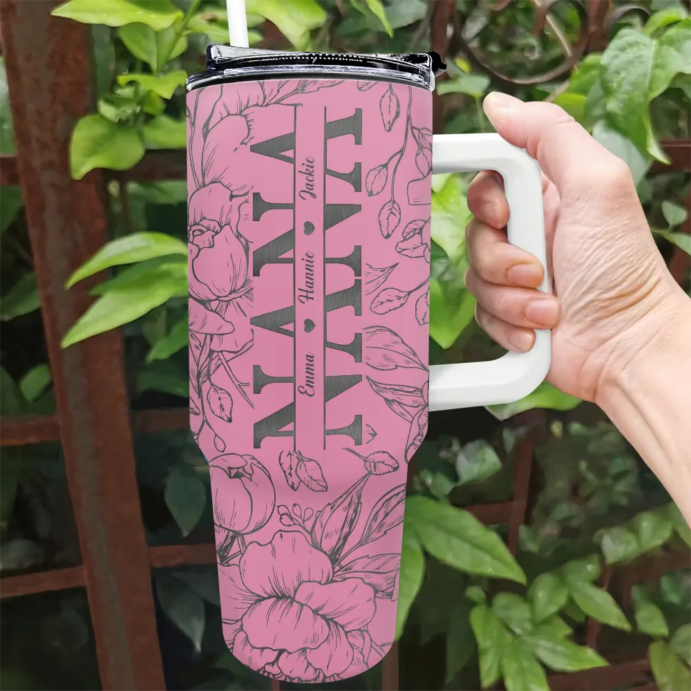 Mom Grandma Nana - Personalized 40oz Tumbler With Straw - Image 2