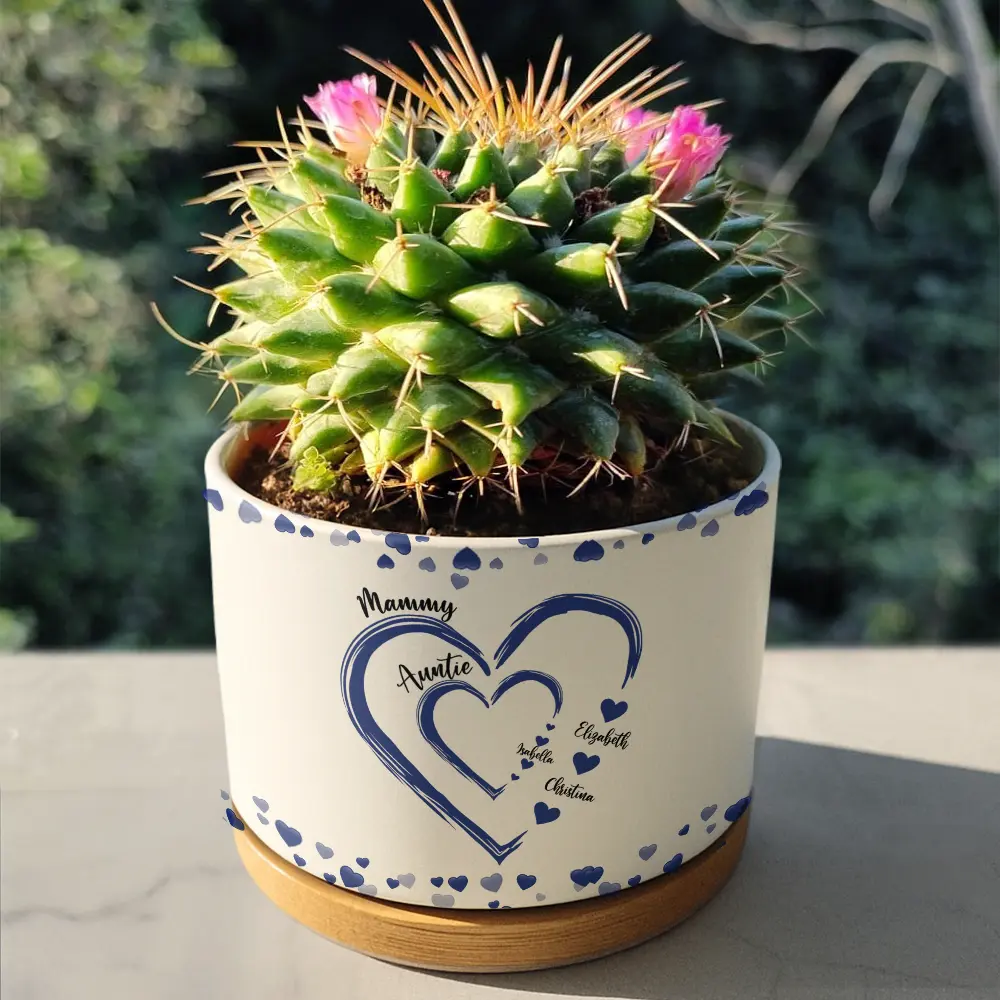 Mom Grandma Sweethearts - Personalized Ceramic Plant Pot - Image 4