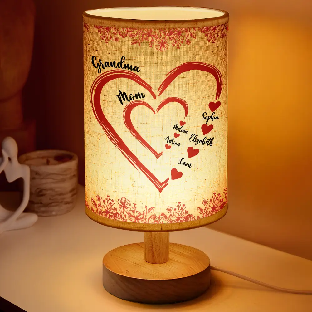 Mom Grandma Sweethearts - Personalized Fabric Lamp