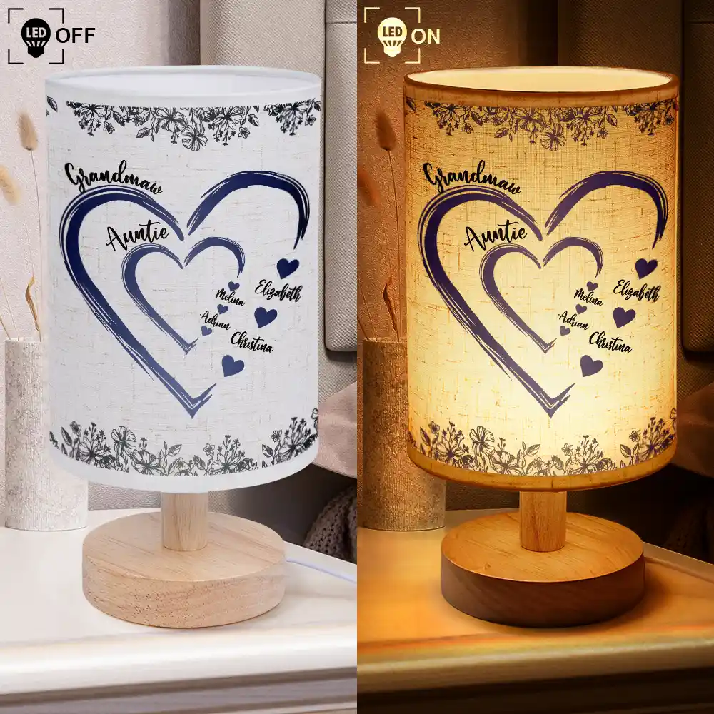 Mom Grandma Sweethearts - Personalized Fabric Lamp - Image 4