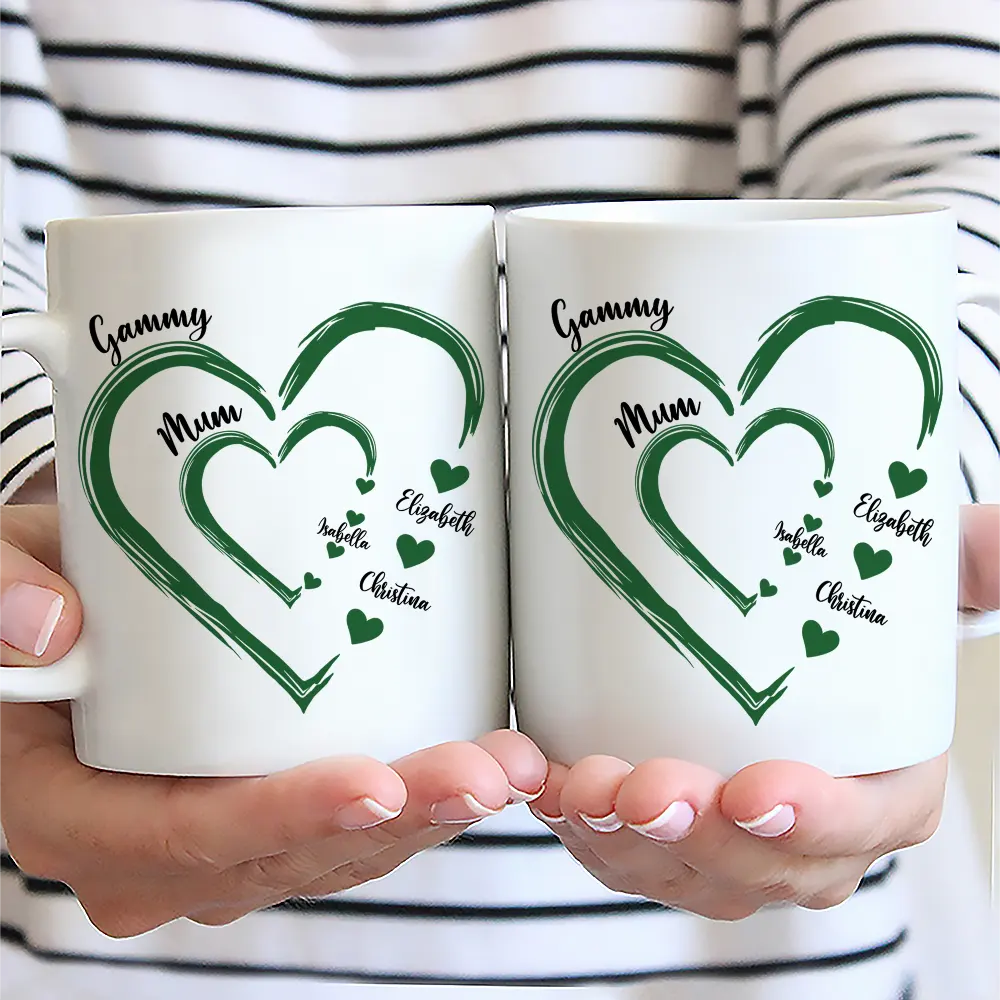 Mom Grandma Sweethearts - Personalized Mug - Image 2