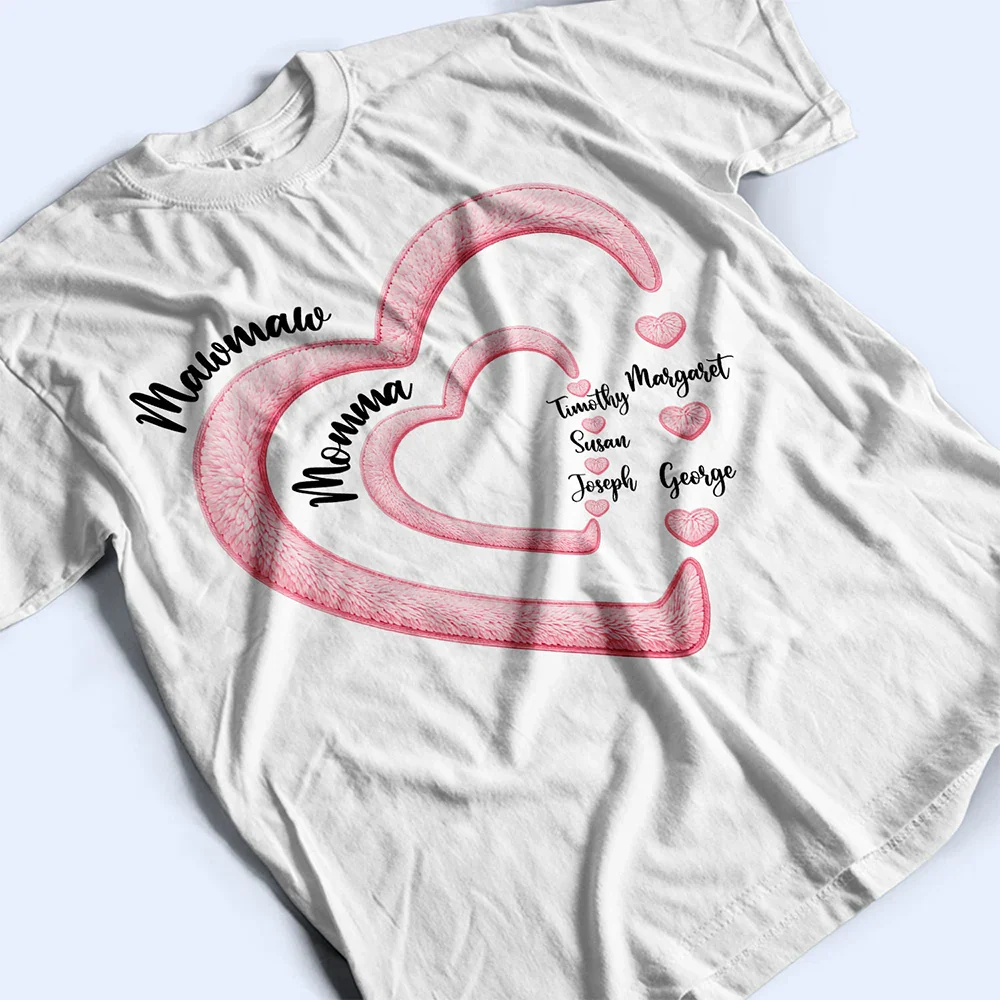 Mom Grandma Sweethearts - Personalized T Shirt - Image 3