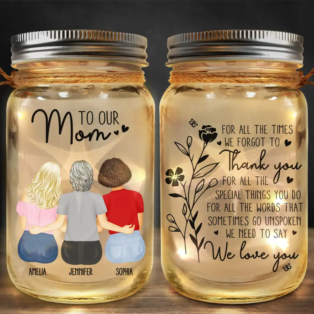 Mom I Need To Say I Love You - Personalized Mason Jar Light - Image 2