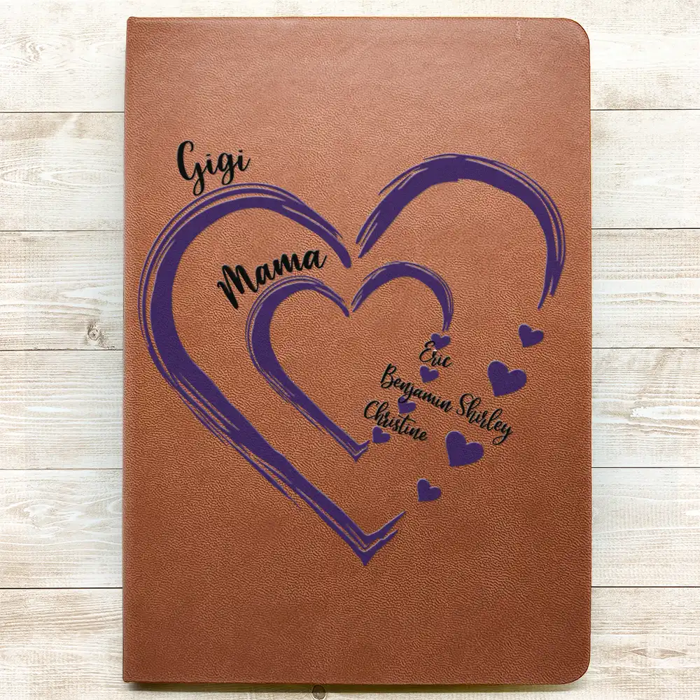 Mom Mum Grandma Sweethearts - Personalized Leather Journal - Image 3