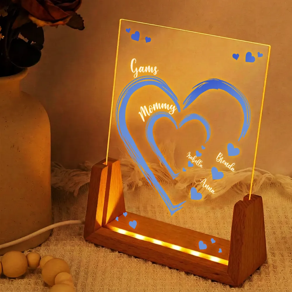 Mom Mum Grandma Sweethearts - Personalized Night Light - Image 2