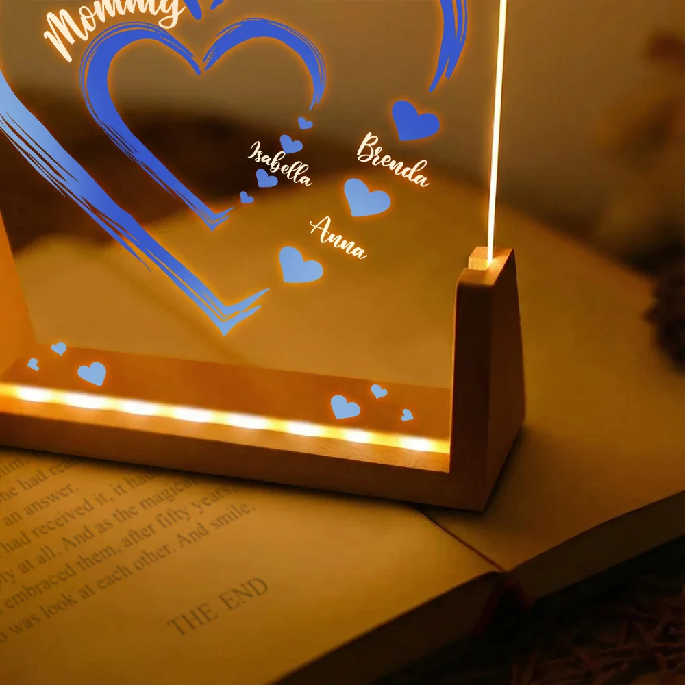 Mom Mum Grandma Sweethearts - Personalized Night Light - Image 6