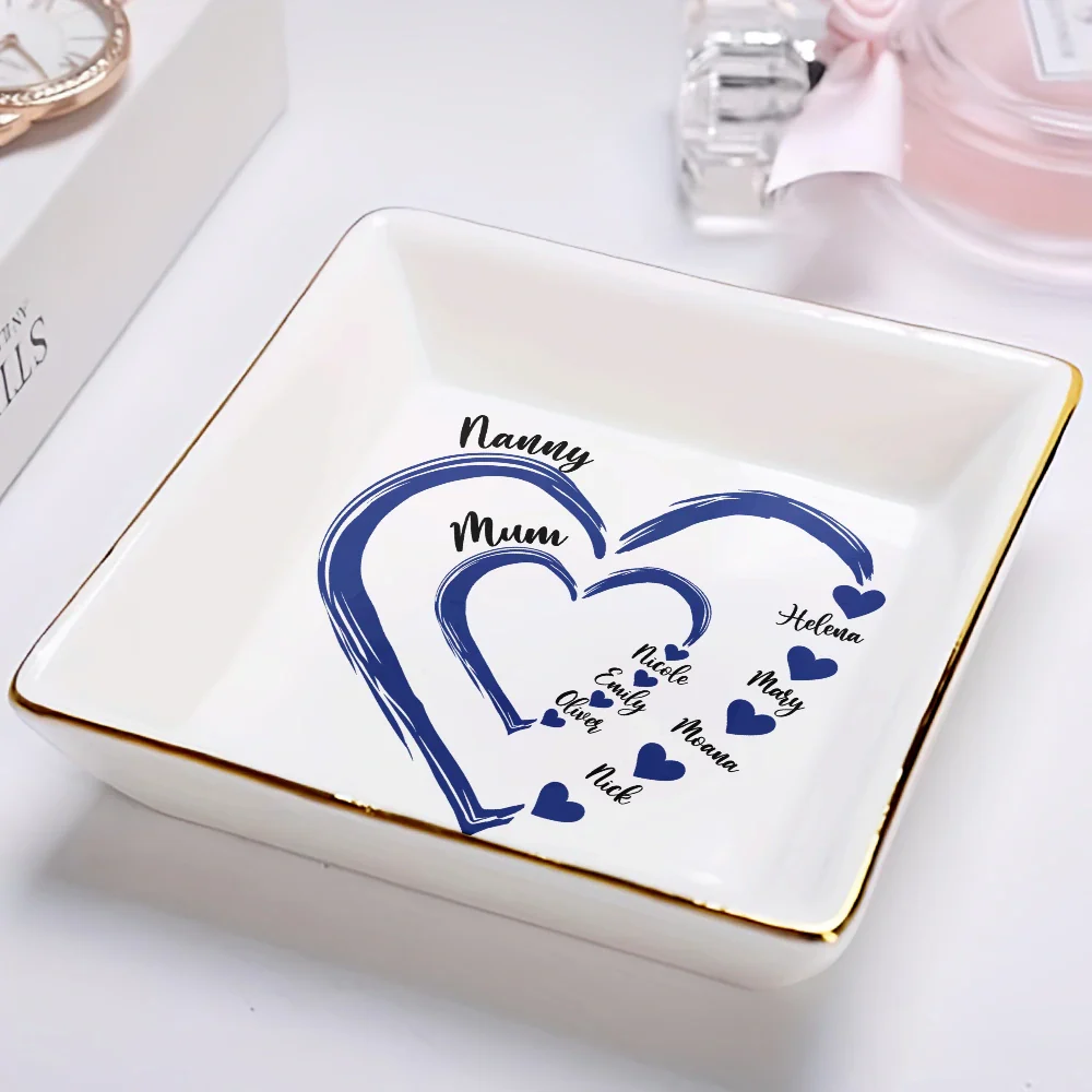 Mom Mum Grandma Sweethearts - Personalized Ring Dish - Image 2