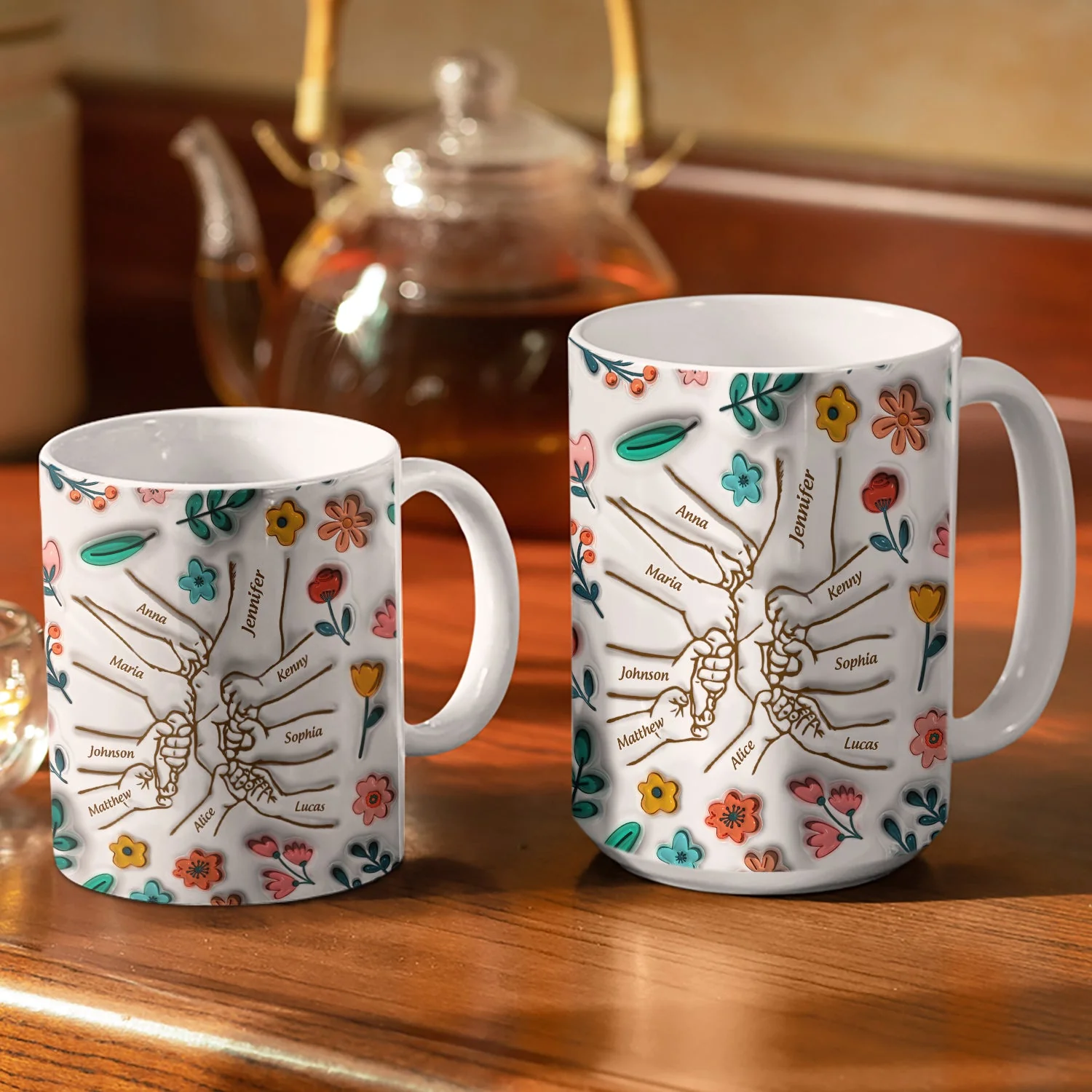 Mom Thoughtful Awesome Sweet Love - Gift For Mother, Mom - 3D Inflated Effect Printed Mug, Personalized White Edge-to-Edge Mug - Image 3