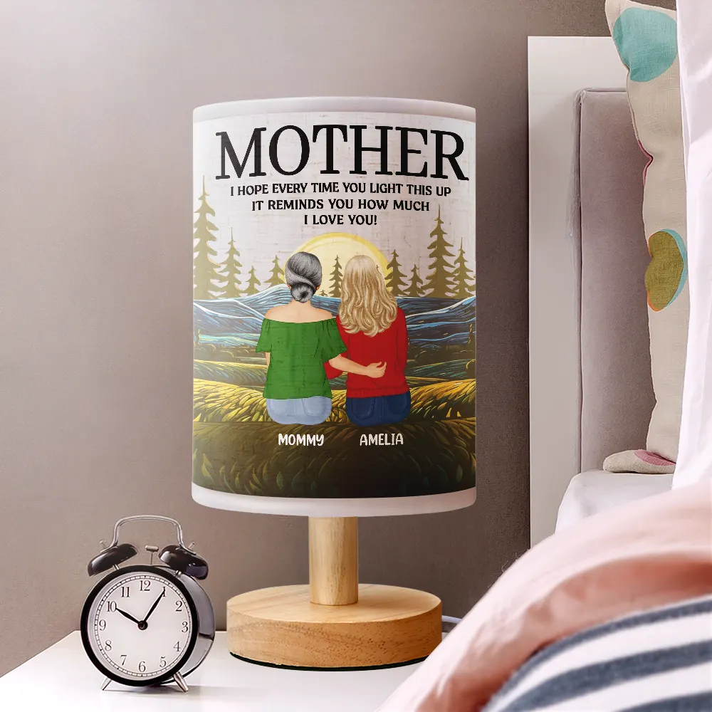 Mom We Hope Every Time You Light This Up - Personalized Fabric Lamp - Image 2