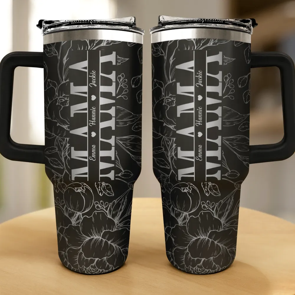 Mom We Love You - Personalized Engraved 40oz Tumbler - Image 2