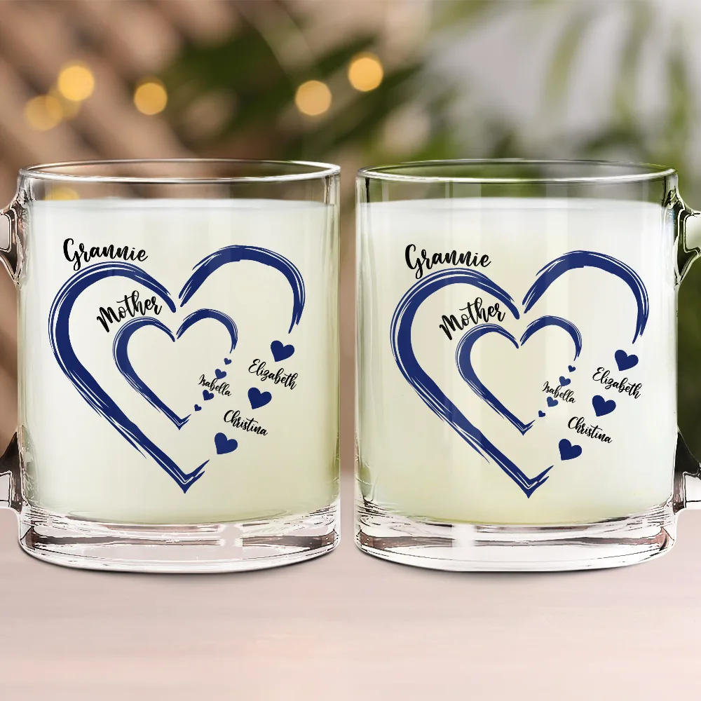 Mom's Grandma's Sweethearts - Personalized Glass Mug - Image 2