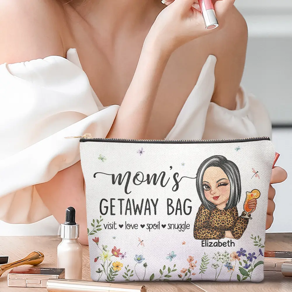 Mom's Grandma's Travel Bag - Personalized Cosmetic Bag - Image 2