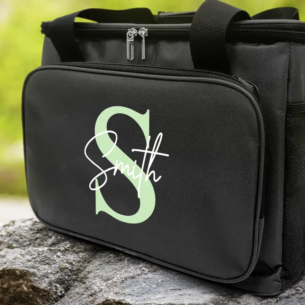 Monogram Initial - Personalized Lunch Bag, Cooling Tote - Image 2
