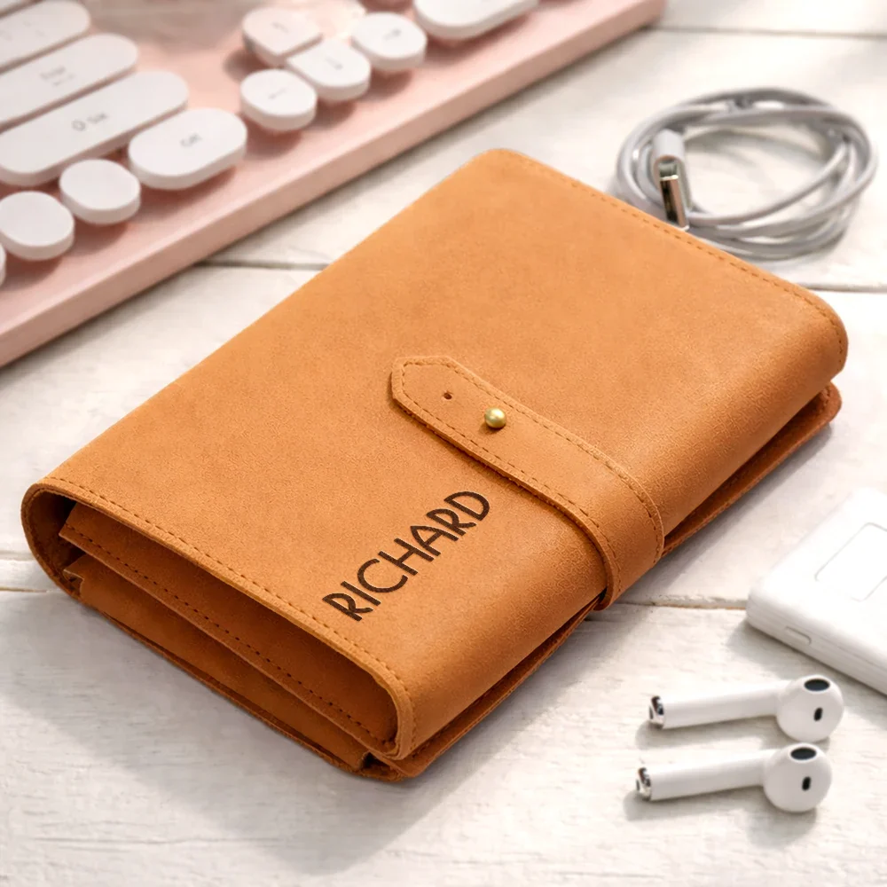 Monogram Name Initial - Personalized Leather Cable Bag - Image 2