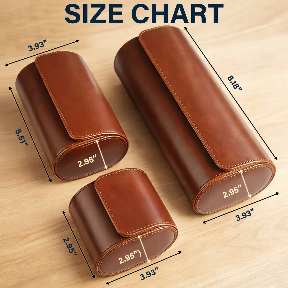 Monogram Name Simple Keepsake - Personalized Leather Watch Case - Image 5