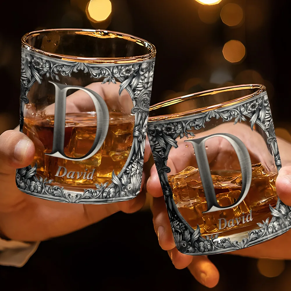 Monogram Old Fashioned Gift Whiskey Spirit - Personalized Whiskey Glass - Image 3
