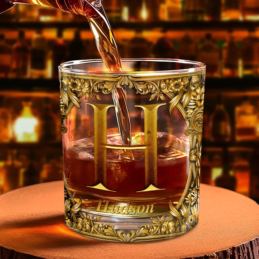 Monogram Old Fashioned Gift Whiskey Spirit - Personalized Whiskey Glass - Image 4