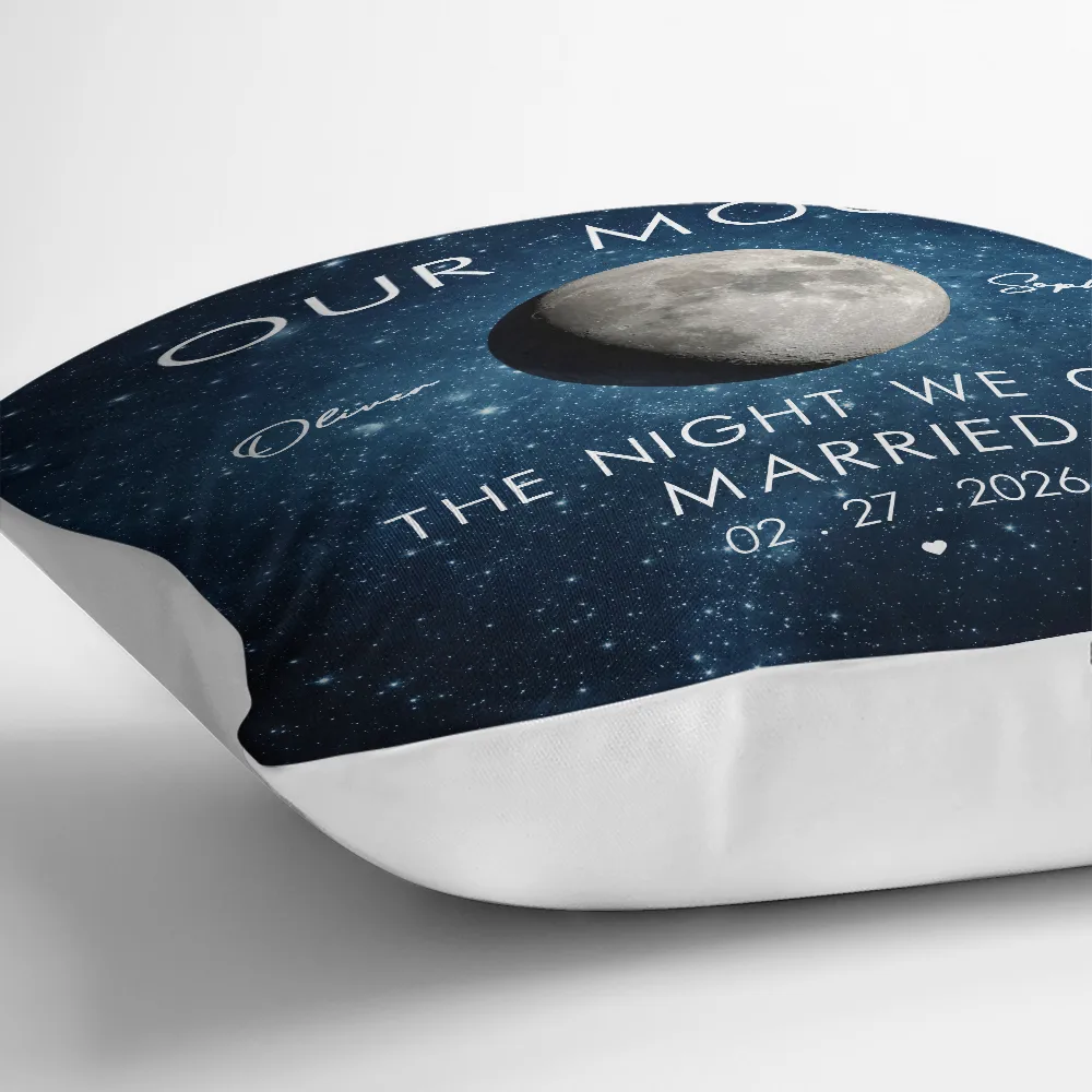 Moon Phase The Beginning Of Our Forever - Personalized Pillow - Image 3