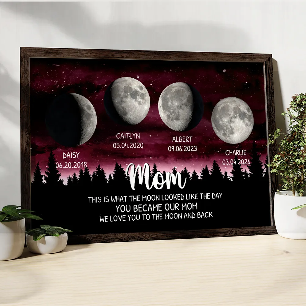 Moon Phase This Is What The Moon Looked Like - Personalized Poster - Image 4