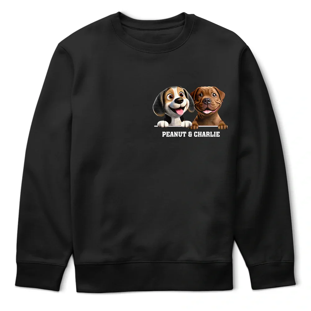 More Colors Dog Mom Dog Dad 3D Effect - Personalized T Shirt - Image 5