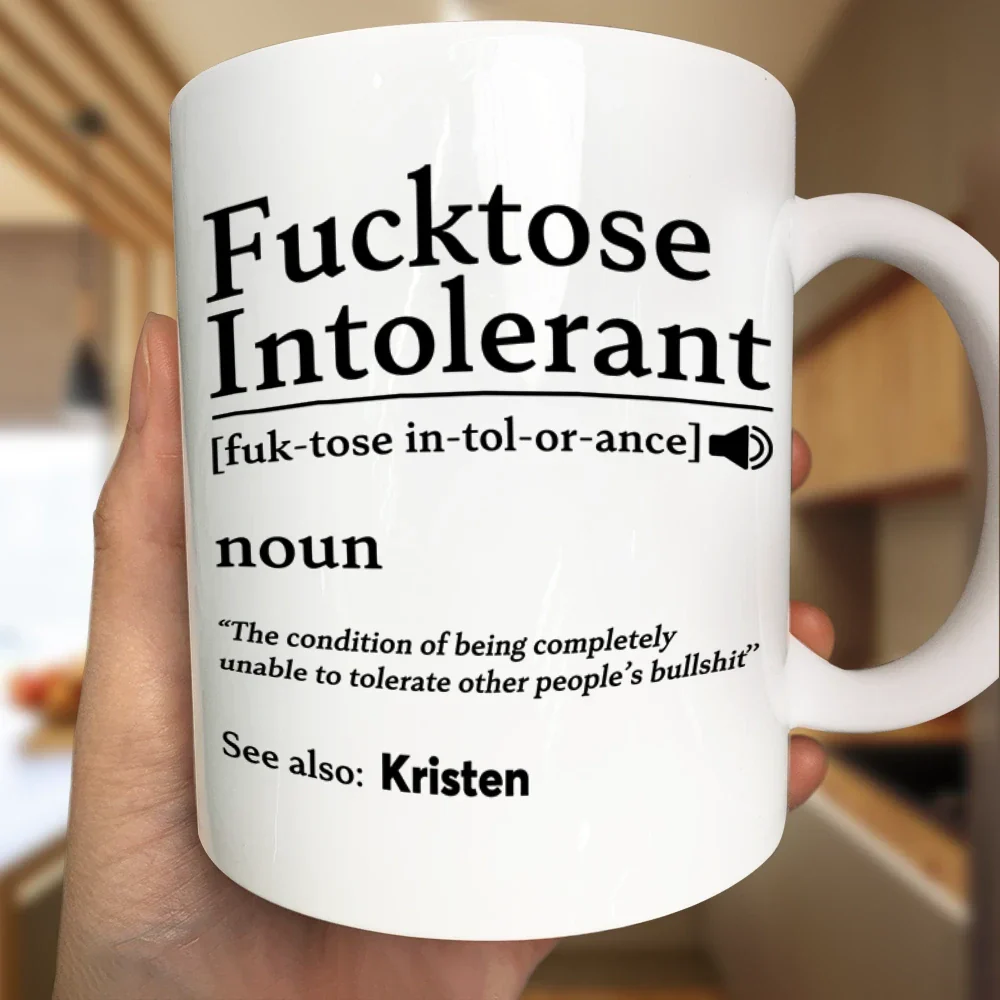 Morning Intolerant Funny - Personalized Mug - Image 3