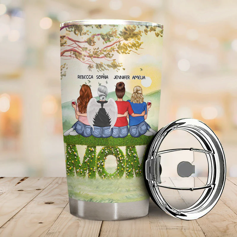 Mother And Daughter Forever Linked Together - Gift For Mom - Personalized Custom Tumbler - Image 2