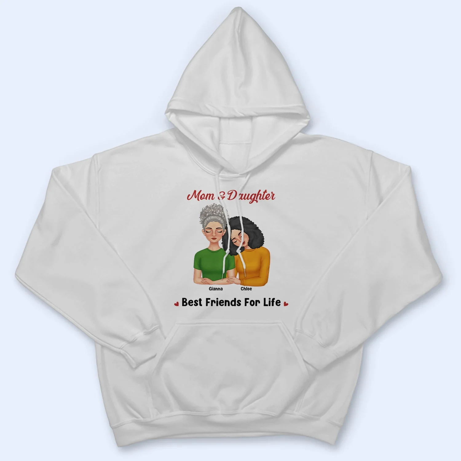 Mother And Daughter Forever Linked Together - Loving Gift For Mom - Personalized T Shirt - Image 4