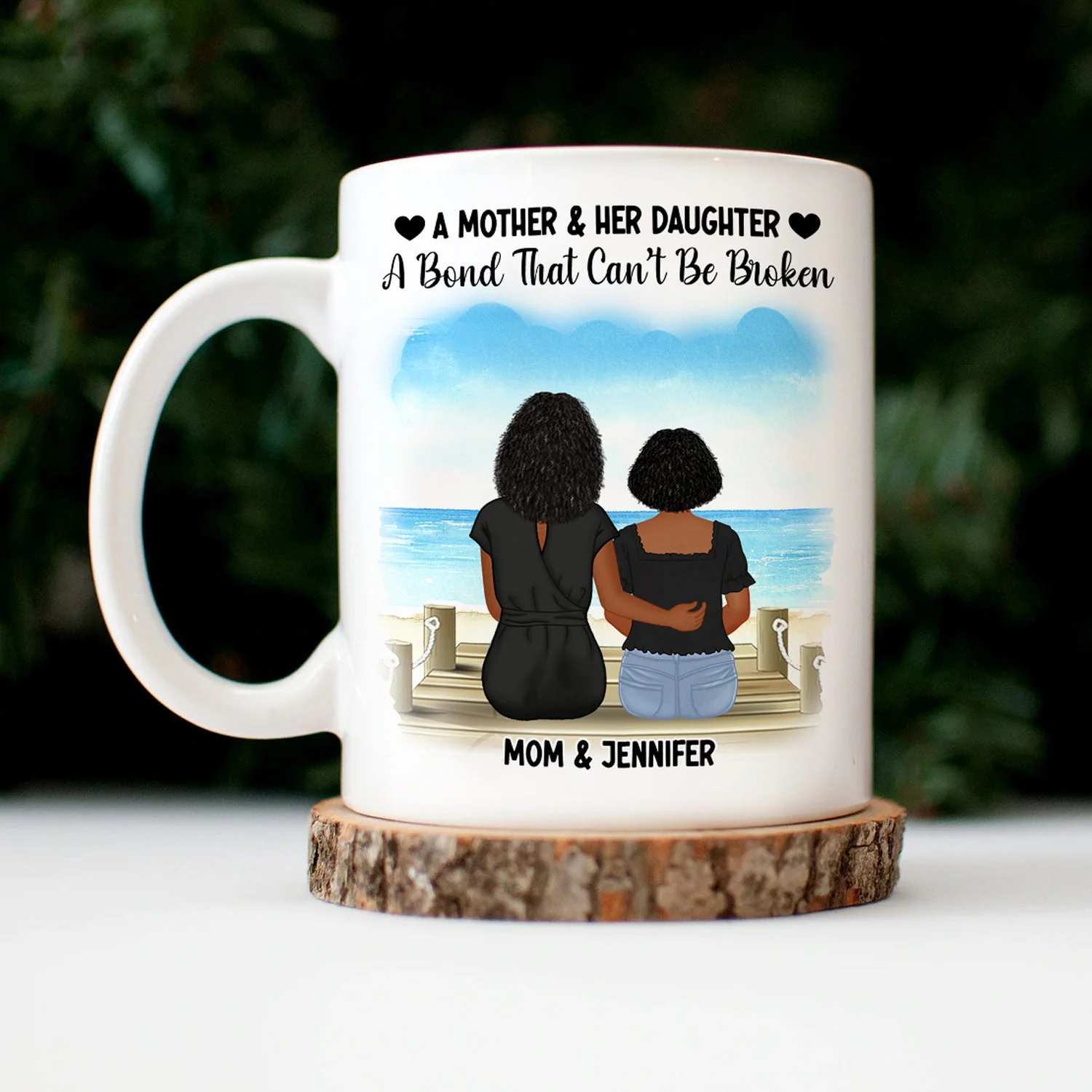 Mother & Daughter A Bond Can't Be Broken - Gift For Mother - Personalized Mug - Image 3