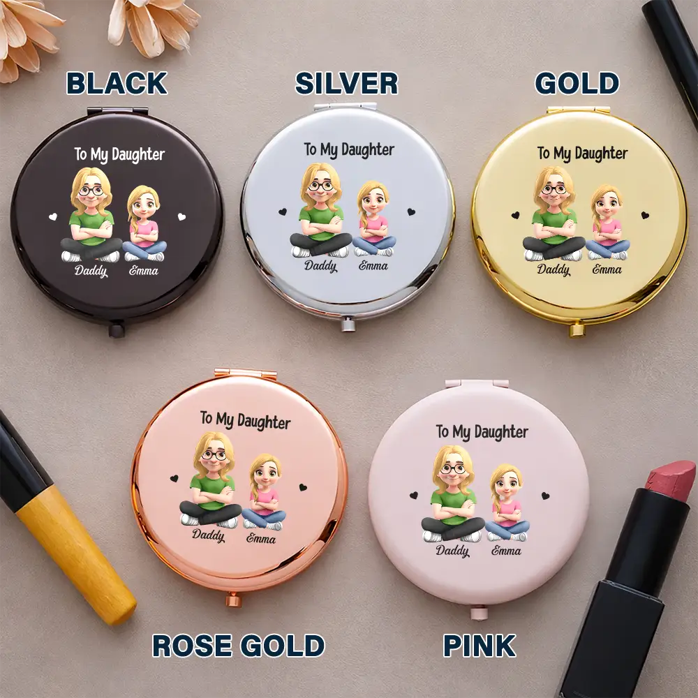 Mother Daughter How Special You Are To Me - Personalized Compact Mirror - Image 4