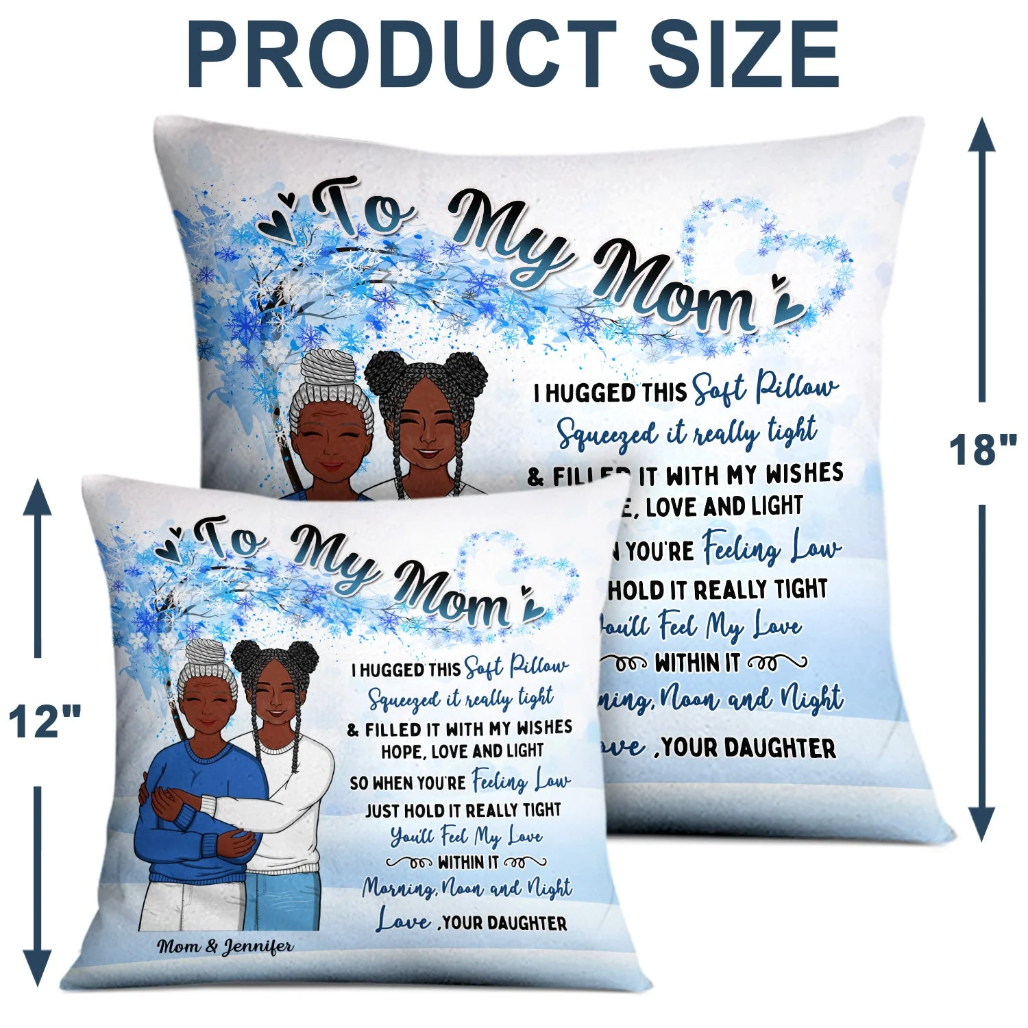 Mother Daughter I Hug This Soft Pillow - Gift For Mom - Personalized Custom Pillow - Image 4