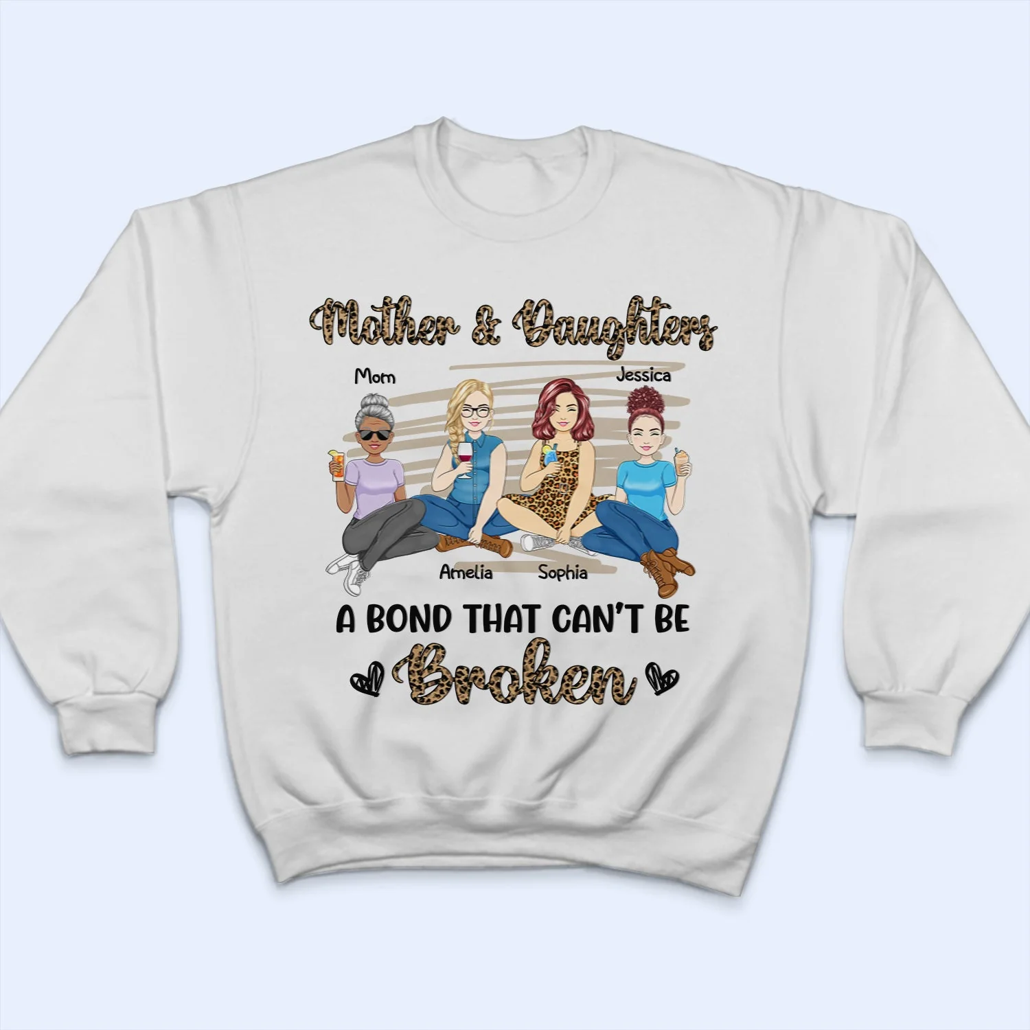 Mother & Daughters A Bond That Can't Be Broken - Gift For Mother, Mom, Grandma - Personalized T Shirt - Image 5