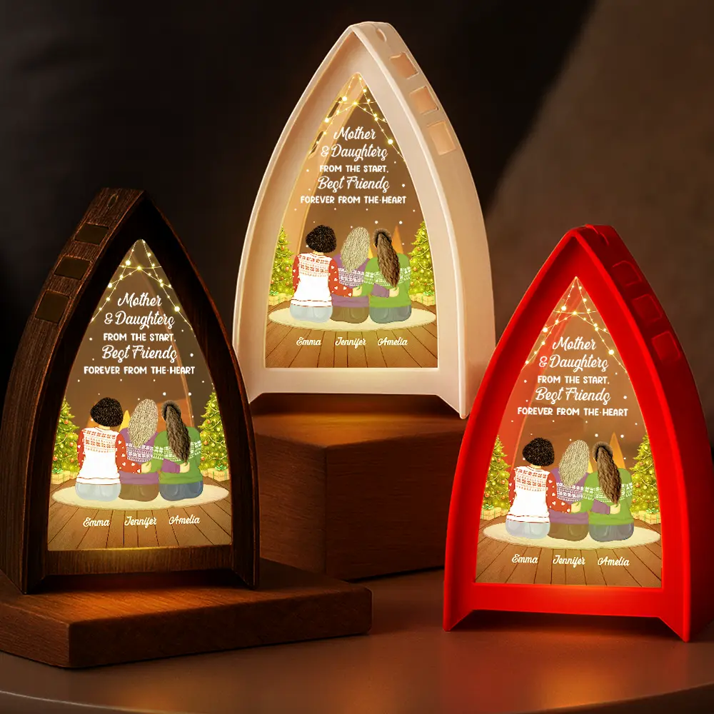 Mother & Daughters Forever From The Heart - Personalized Tabletop Lantern Light - Image 4