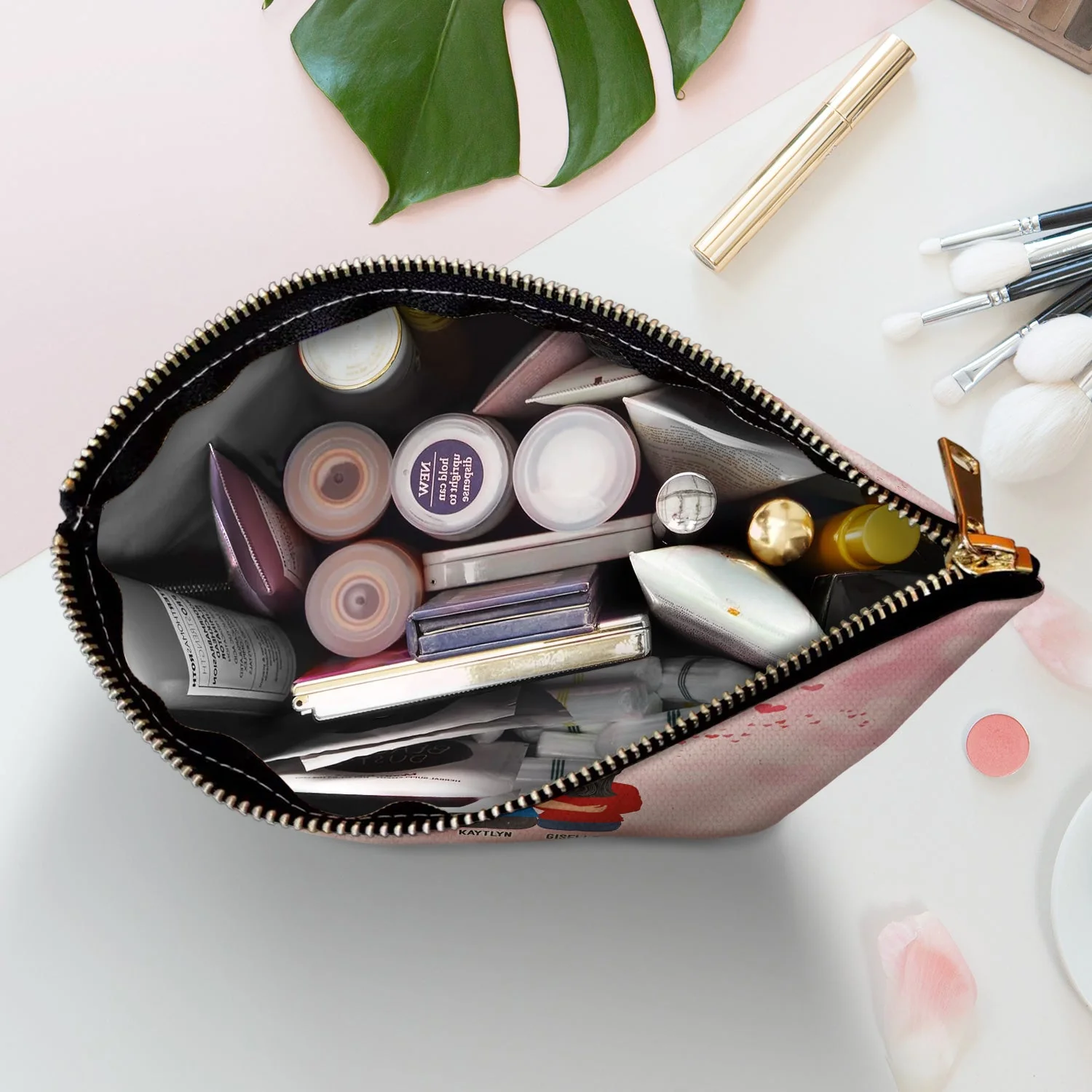 Mother & Daughters Forever Linked Together - Birthday, Loving Gift For Mom, Mum - Personalized Cosmetic Bag - Image 5