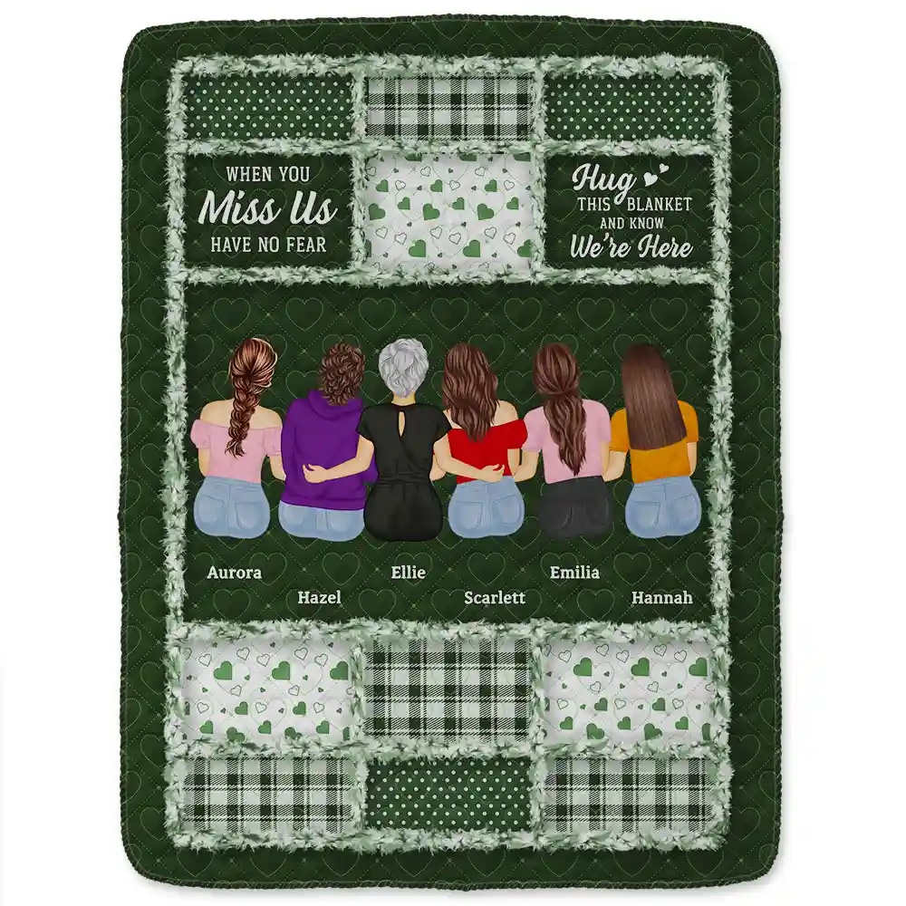 Mother Daughters Hug This Blanket - Personalized Fleece Blanket, Sherpa Blanket - Image 3