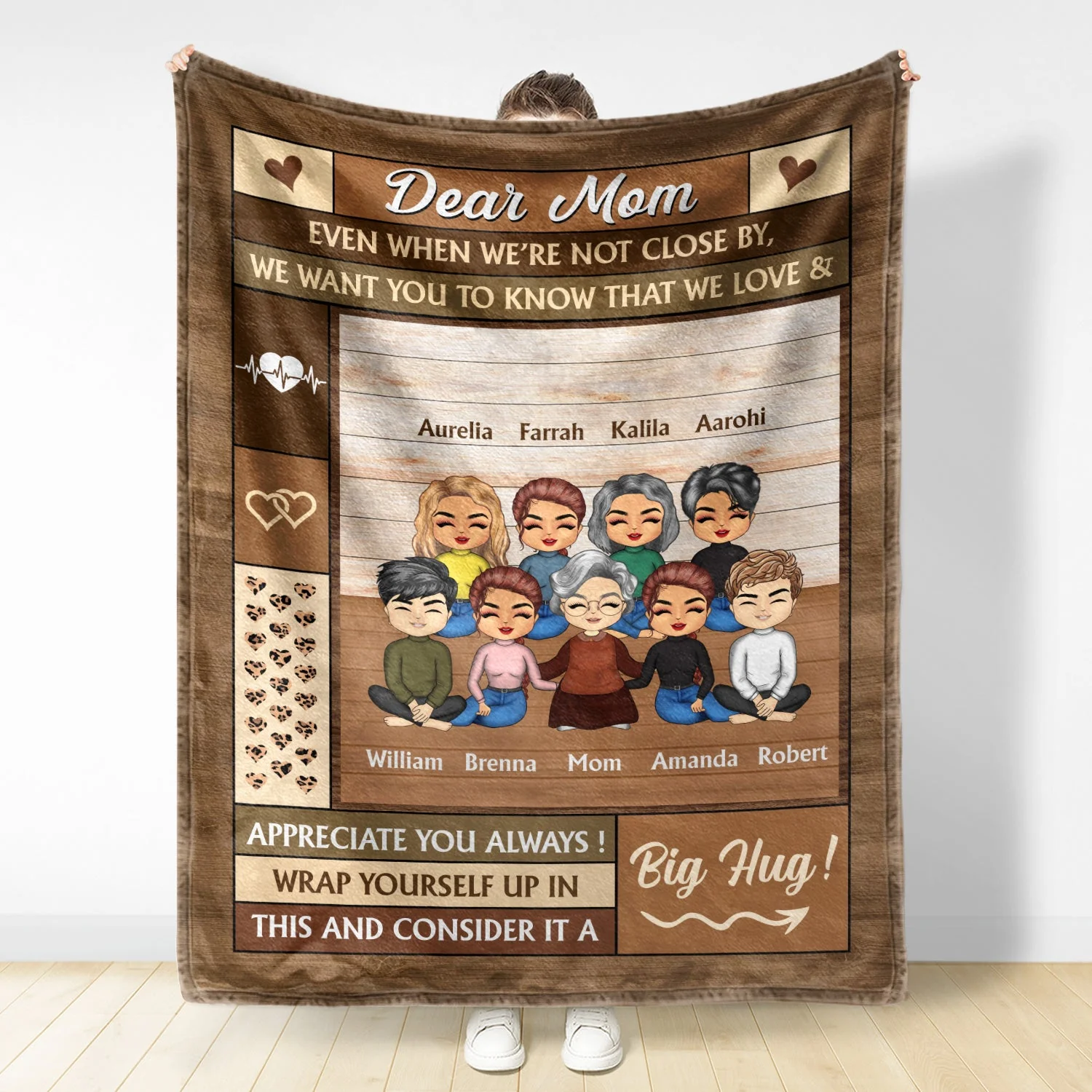 Mother Dear Mom Wrap Yourself Up - Gift For Mom - Personalized Custom Fleece Blanket - Image 2