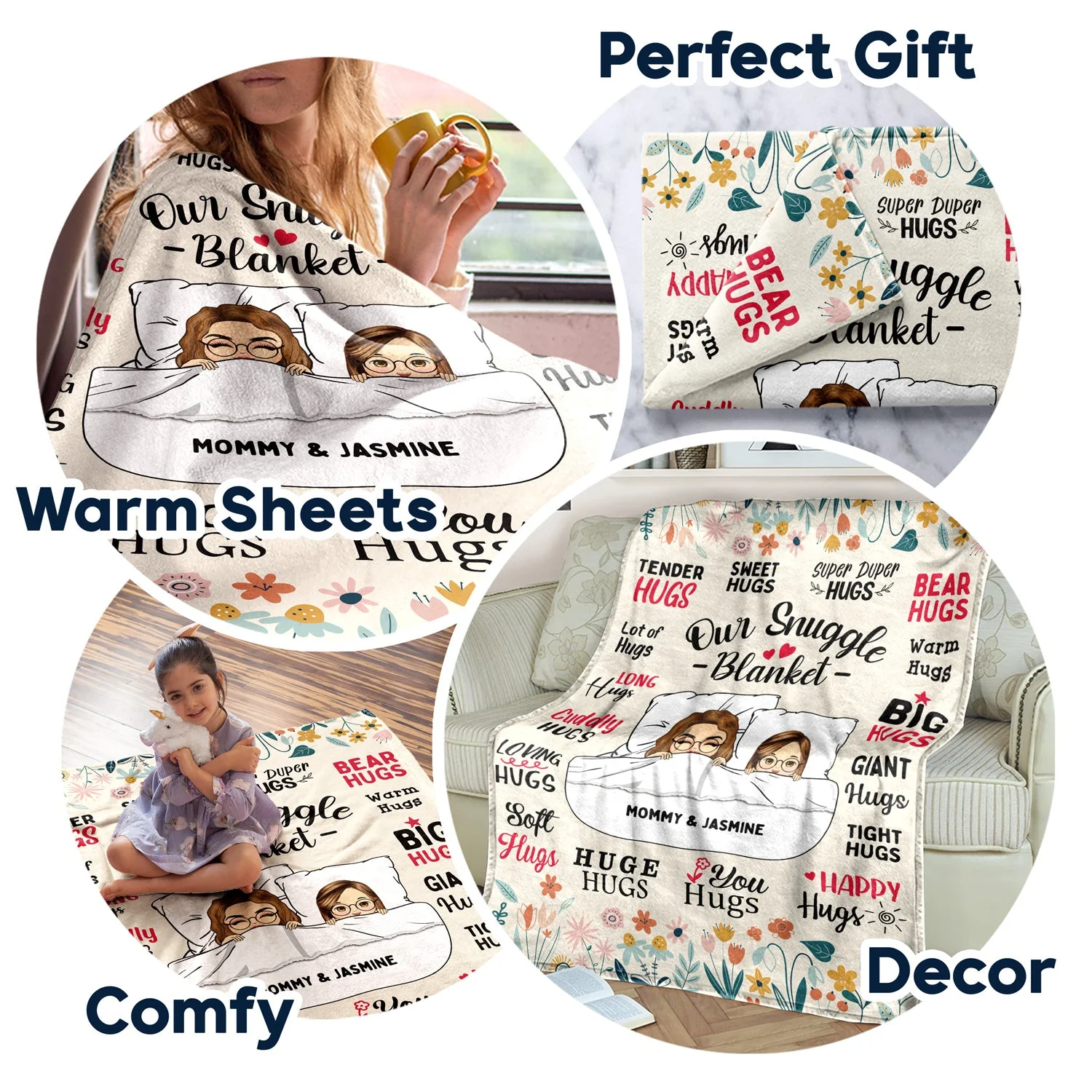 Mother Hug Blanket - Gift For Mother - Personalized Fleece Blanket, Sherpa Blanket - Image 7